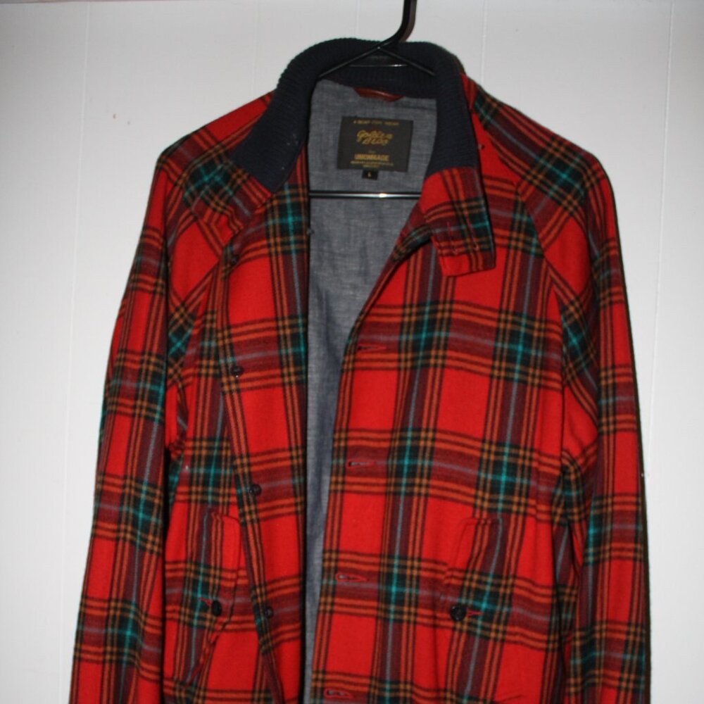 Golden Bear Red Plaid Jacket Size L